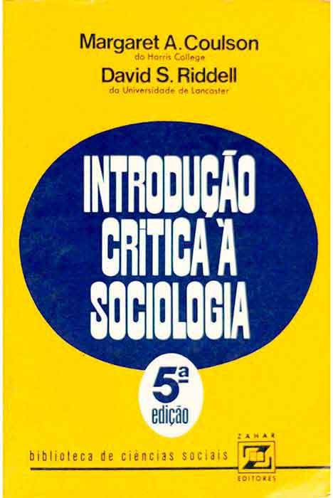 Capa de INTRODUÇÃO CRÍTICA À SOCIOLOGIA
